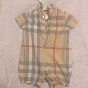 3-6 month old Burberry onesie